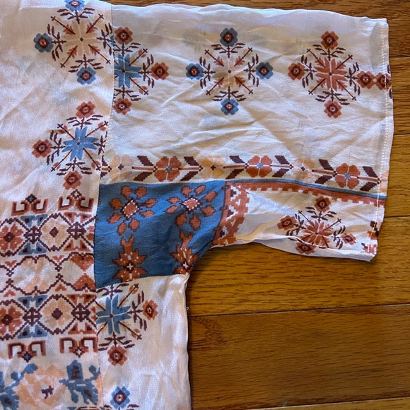 Coldwater Creek Blouse Women’s Size XS Pink Geometric Pattern Short Sleeve NWT - Picture 9 of 12